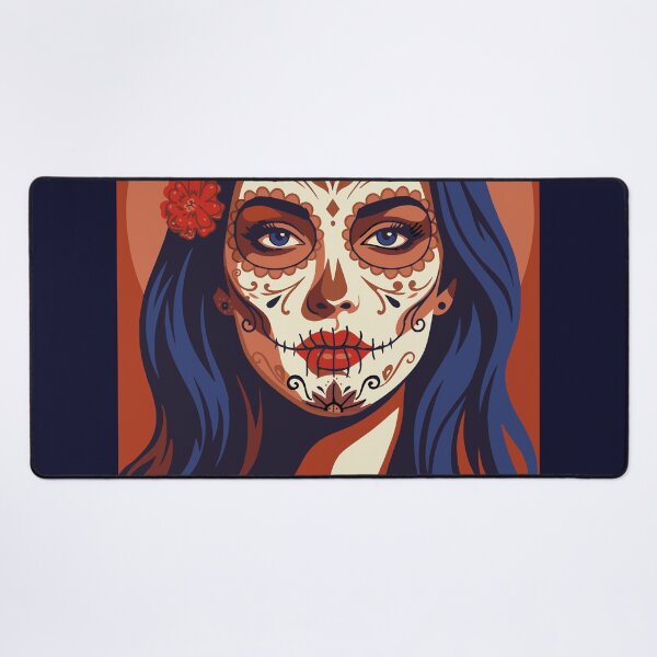 Item preview, Catrina Flat Color Art | Day of the Dead Mexican Sugar Skull designed and sold by Ojo de Lilith.