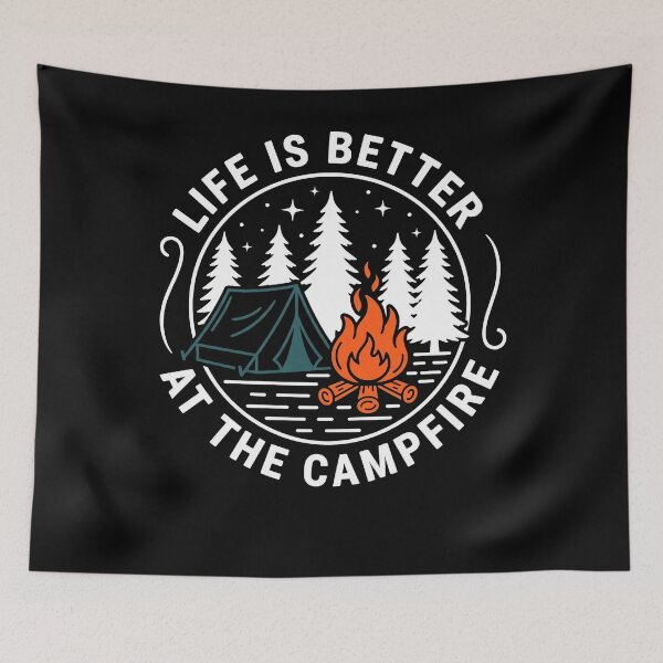 Item preview, Life Is Better At The Campfire Tente Forêt Nature designed and sold by MizoX7.