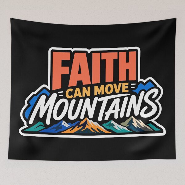 Item preview, Matthew 17:20 Faith Can Move Mountains designed and sold by plushism.