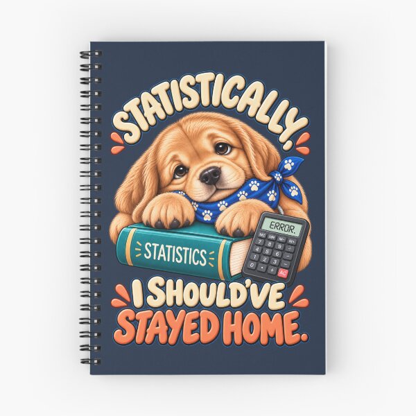 Artikelvorschau, Statistisch gesehen hätte ich zu Hause bleiben sollen – Lustige Golden-Retriever-Statistiken entworfen und verkauft von HO•Designs.