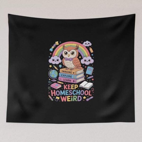 Item preview, Keep Homeschool Weird Owl Books designed and sold by jkrphoto.