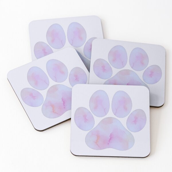 Item preview, Violet colorwash paw print designed and sold by Doodles Down South.