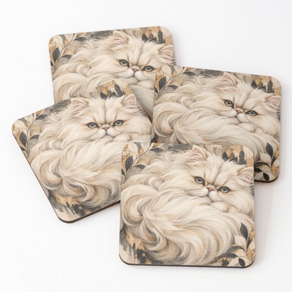 Item preview, Wildly Woven Ivory Persian Cat designed and sold by WeaveSphere.