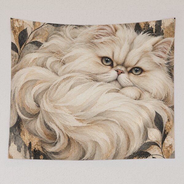 Item preview, Wildly Woven Ivory Persian Cat designed and sold by WeaveSphere.