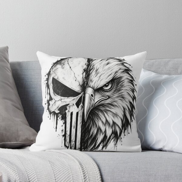 Item preview, American Skull Eagle – Dark Patriot Charcoal Art designed and sold by Sascha-Heiko.