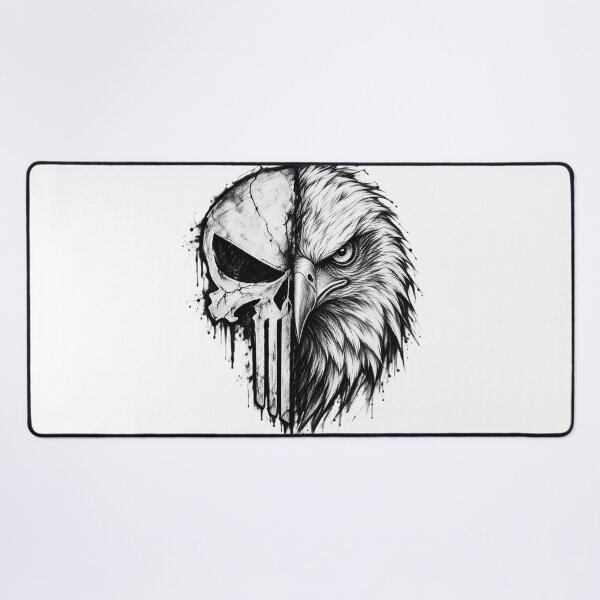 Item preview, American Skull Eagle – Dark Patriot Charcoal Art designed and sold by Sascha-Heiko.