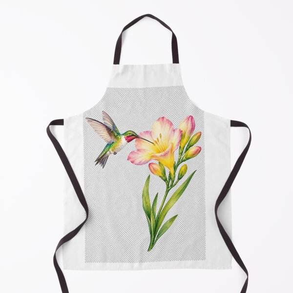 Item preview, Freesia Flower with Hummingbird designed and sold by MystAvalon.
