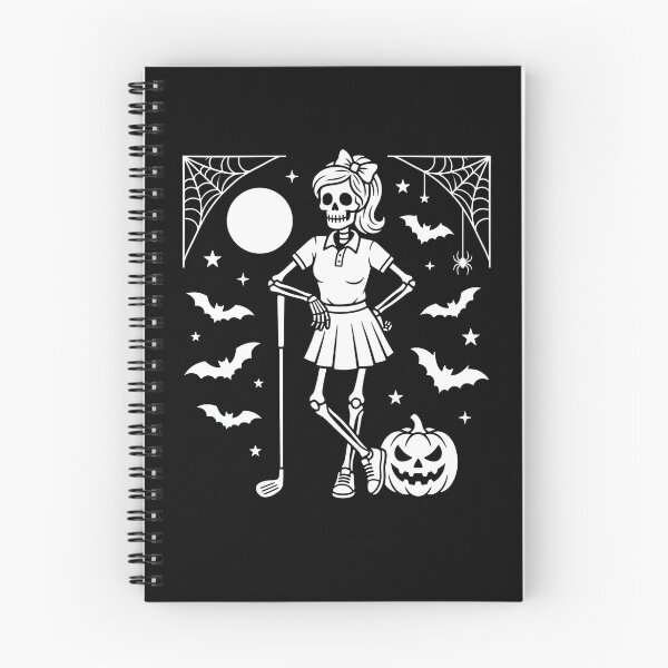 Aperçu de l'œuvre Squelette Fille Joueuse De Golf Citrouille Halloween créée et vendue par MizoX7.