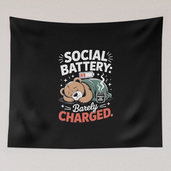 Item preview, Social Battery Barely Charged designed and sold by jkrphoto.