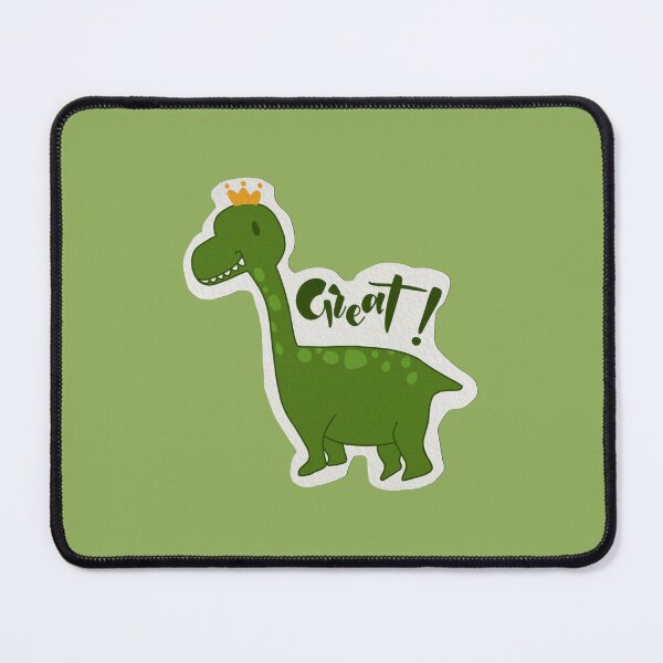 Item preview, Cute Green Dinosaur Wearing A Crown  designed and sold by PixellaneArt.