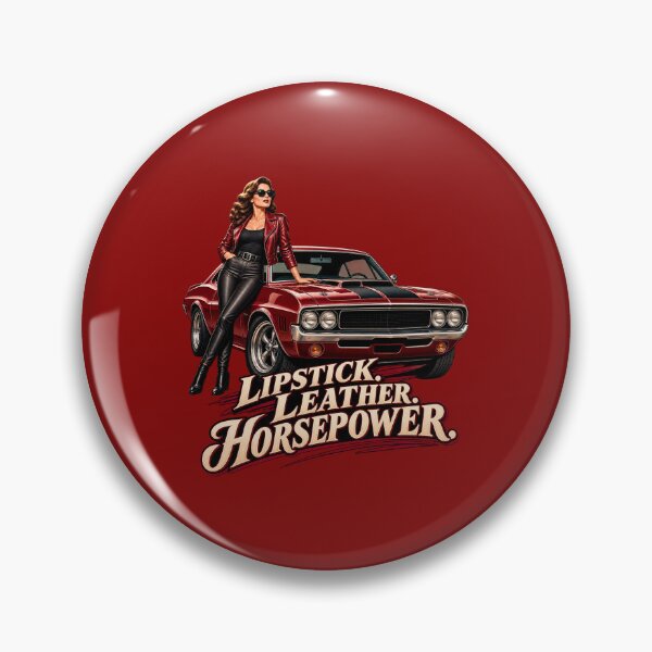 Artikelvorschau, Lipstick Leather Horsepower – Muscle Car für Frauen entworfen und verkauft von TZehrfeldPhotos.
