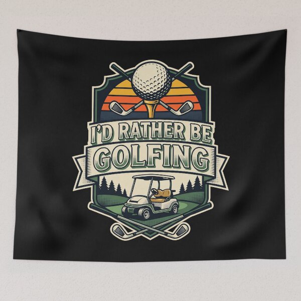 Item preview, I'd Rather Be Golfing Voiturette Rétro Vintage designed and sold by MizoX7.