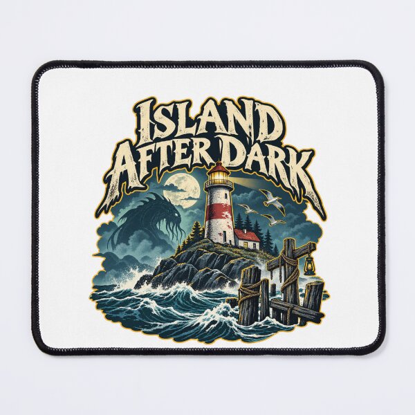Item preview, Island After Dark Haunted Lighthouse Sea Monster Art designed and sold by IRON WINGS /USAF.