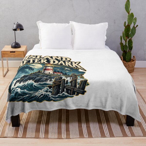 Item preview, Island After Dark Haunted Lighthouse Sea Monster Art designed and sold by IRON WINGS /USAF.