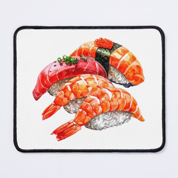 Item preview, Japanese Sushi Watercolor Illustration designed and sold by BetweenForms.