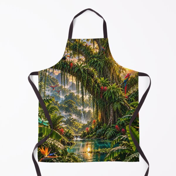 Item preview, Tropical Jungle Paradise – Colorful Macaws, Toucans & Waterfall designed and sold by IRON SIREN.
