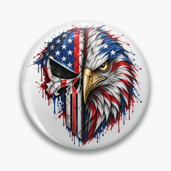 Item preview, Copy of American Skull Eagle – Dark Patriot Charcoal Art designed and sold by Sascha-Heiko.