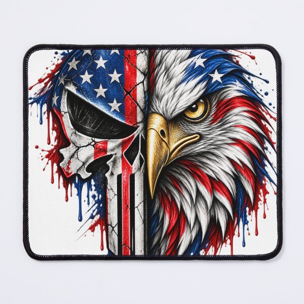 Item preview, Copy of American Skull Eagle – Dark Patriot Charcoal Art designed and sold by Sascha-Heiko.