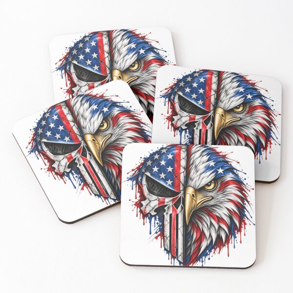 Item preview, Copy of American Skull Eagle – Dark Patriot Charcoal Art designed and sold by Sascha-Heiko.