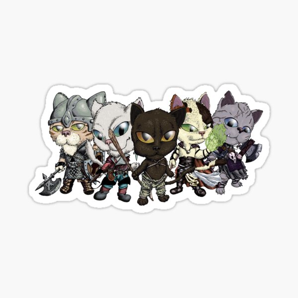 Kittens and Katacombs Adventuring Party Sticker