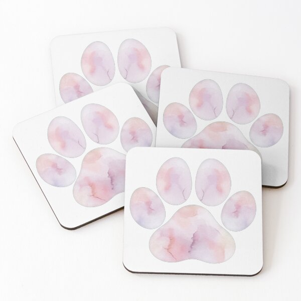 Item preview, Vanilla cranberry colorwash paw print designed and sold by Doodles Down South.