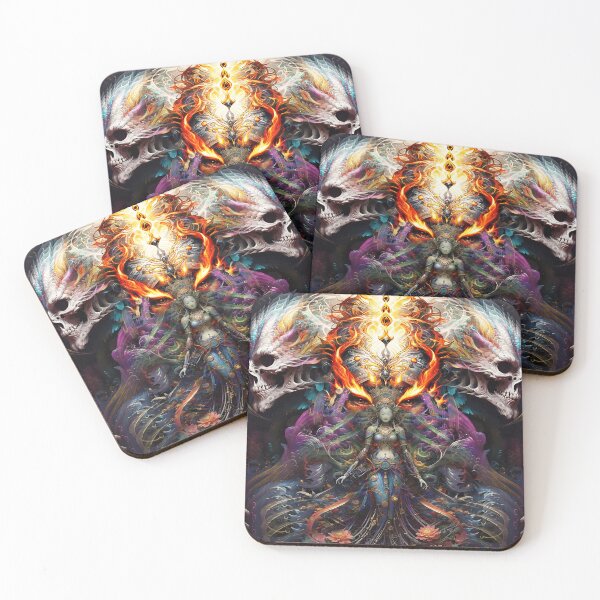 Item preview, What she brings with her - Psychedelic goddess art designed and sold by Sacred Frequency Studio .
