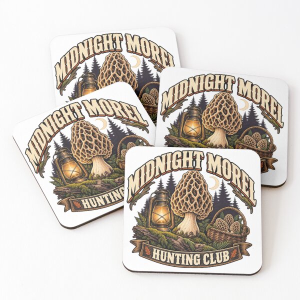 Item preview, Midnight Morel Hunting Club Mushroom Foraging Design designed and sold by OUICHA.