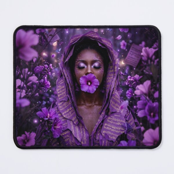 Item preview, Purple Sonata Goddess | Sheet Music Floral Fantasy Portrait designed and sold by KingsArtworx 2.