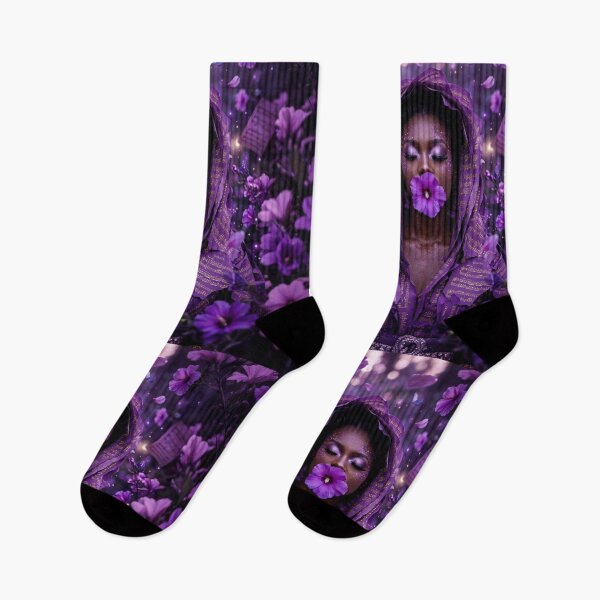 Item preview, Purple Sonata Goddess | Sheet Music Floral Fantasy Portrait designed and sold by KingsArtworx 2.