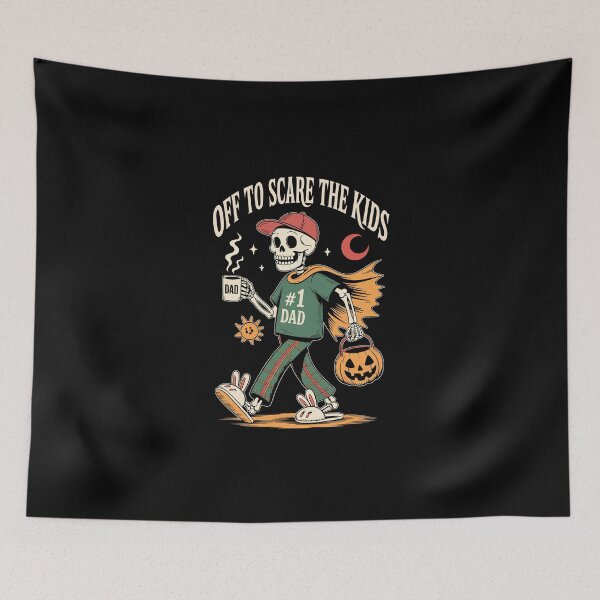 Item preview, Off to Scare the Kids Skeleton Dad Halloween designed and sold by jkrphoto.