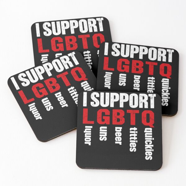 Item preview, I Support LGBTQ Liquor Guns Beer Titties Quickies Funny Parody designed and sold by will freed18.