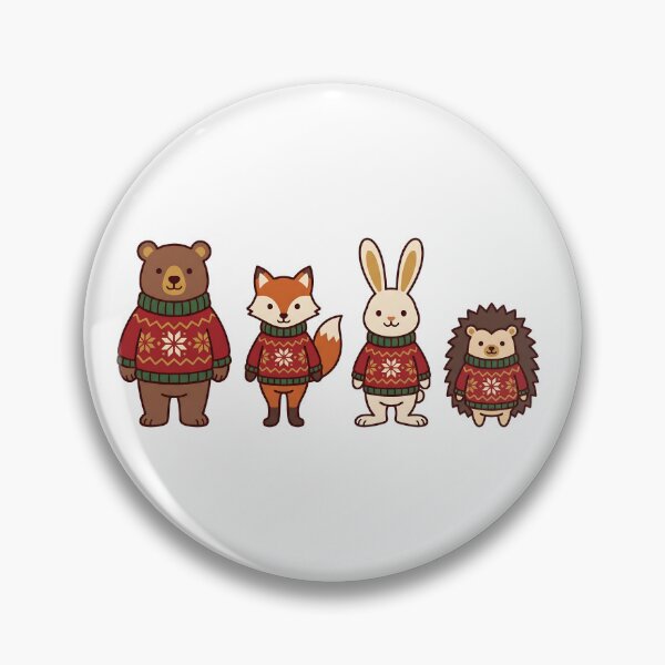 Item preview, Matching Family Christmas Sweater Sticker Pack — Woodland Animals Holiday Gift Set designed and sold by mindshocker.