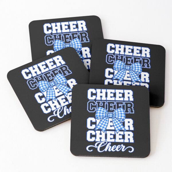 Item preview, Stacked Cheer Squad Blue Coquette Gingham Bow Girl Spirit designed and sold by Whirx.