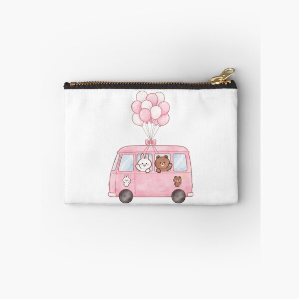 Item preview, Cute Pink Beach Van with Bunny and Bea designed and sold by Emamohamed.