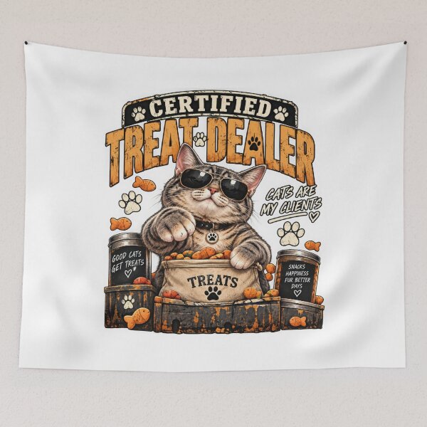Item preview, Funny Cat Treats Gift for Cat Lovers designed and sold by Offbeat Atlas.