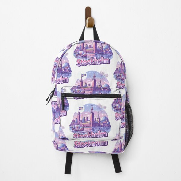 Item preview, Stockholm Skyline Pink – Pride & Souvenir Saying designed and sold by Pineapple-Tree.