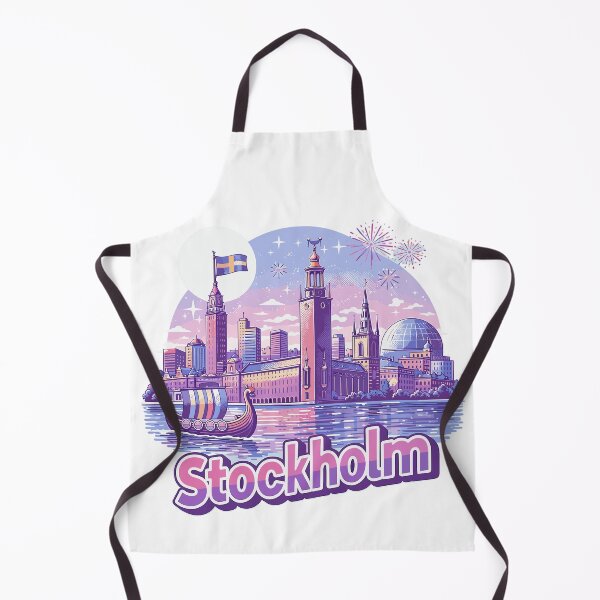 Item preview, Stockholm Skyline Pink – Pride & Souvenir Saying designed and sold by Pineapple-Tree.