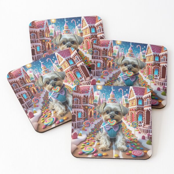Item preview, Yorkie Candy Land Village | Cute Gingerbread Holiday Puppy Art designed and sold by KingsArtworx 2.
