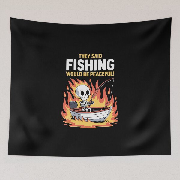 Item preview, They Said Fishing Would Be Peaceful  designed and sold by jkrphoto.
