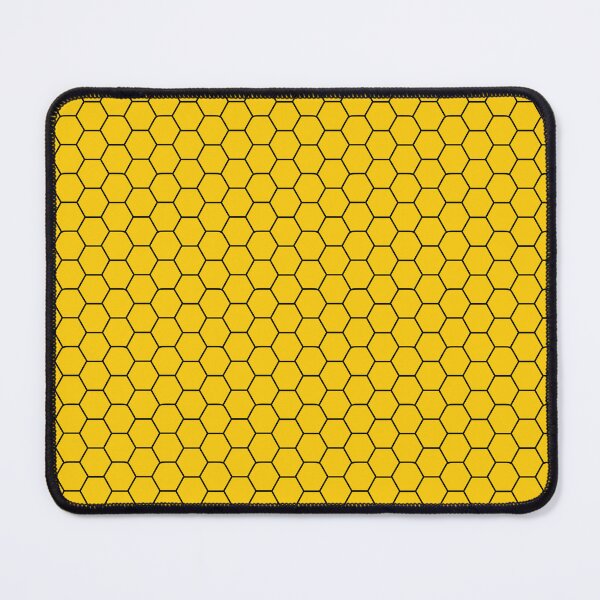 Item preview, Black Beehive Pattern on Yellow – Honeycomb Geometric Background designed and sold by EmeraldeaArt.