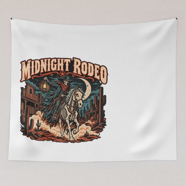 Item preview, Midnight Rodeo Ghost Cowboy Western Horror Art designed and sold by IRON WINGS /USAF.