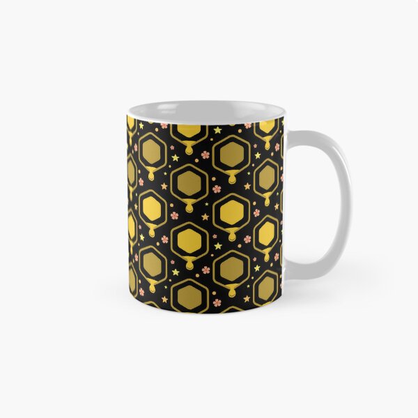 Item preview, Dripping Honey Beehive with Flower – Black and Yellow Beehive Design designed and sold by EmeraldeaArt.