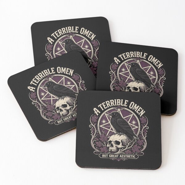 Item preview, Gothic Raven Skull Shirt A Terrible Omen But Great Aesthetic Halloween Tee designed and sold by Dice_Goblin_Studio.