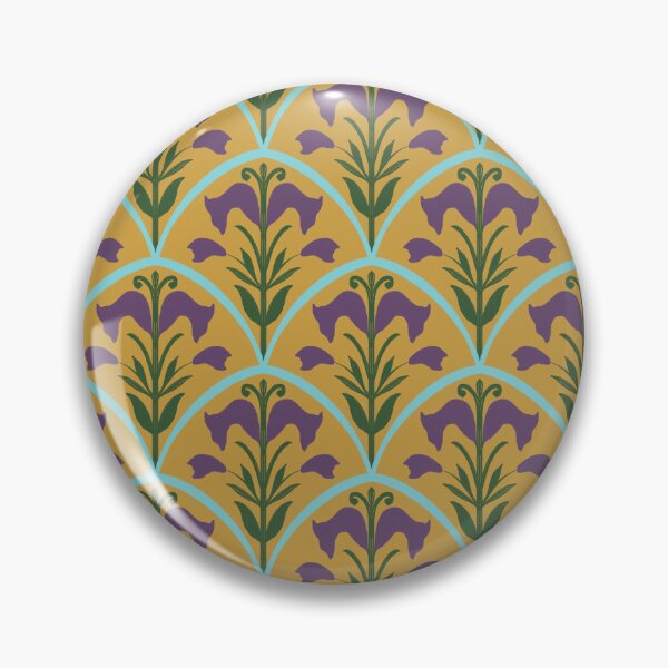 Item preview, Vintage Art Nouveau Purple Floral Arch Pattern designed and sold by Rukhscreations.