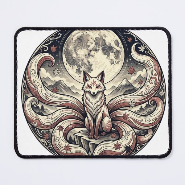 Item preview, Moonlit Kitsune Japanese Fox Spirit Vintage Ukiyo-e Art designed and sold by Suro Official.