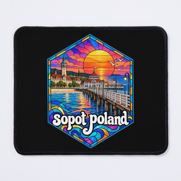 Item preview, Sopot Trojmiasto Poland Stained Glass Travel designed and sold by TomFrontierArt.