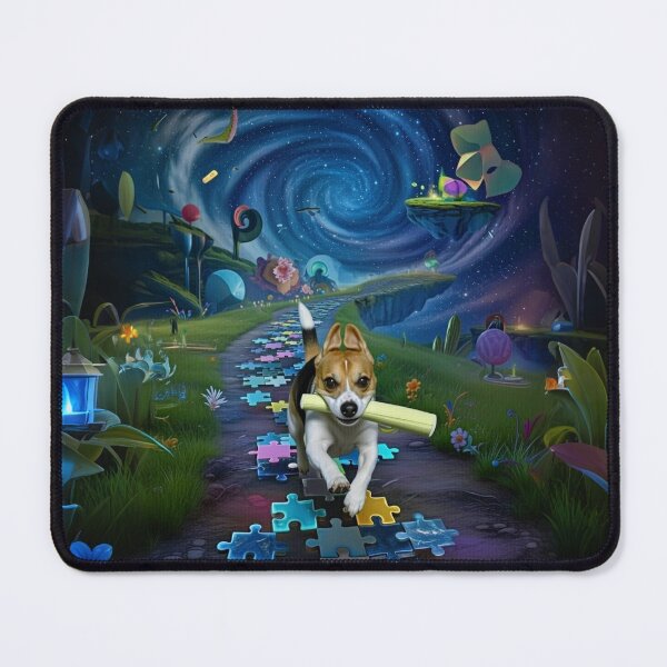 Item preview, Cosmic Puzzle Quest | Surreal Beagle Running Galaxy Fantasy Art designed and sold by KingsArtworx 2.