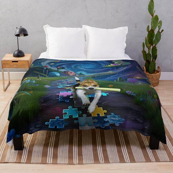 Item preview, Cosmic Puzzle Quest | Surreal Beagle Running Galaxy Fantasy Art  designed and sold by KingsArtworx 2.