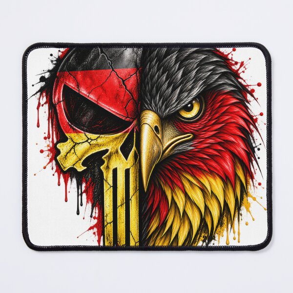 Item preview, Skull and eagle in black, red, and gold designed and sold by Sascha-Heiko.
