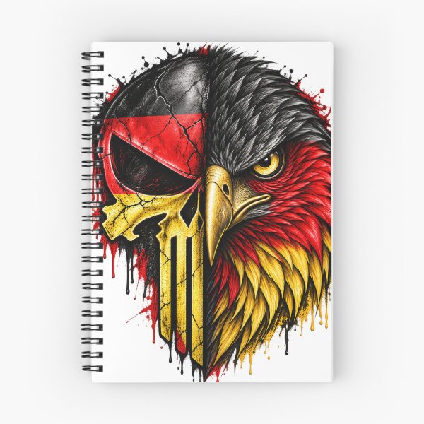Item preview, Skull and eagle in black, red, and gold designed and sold by Sascha-Heiko.